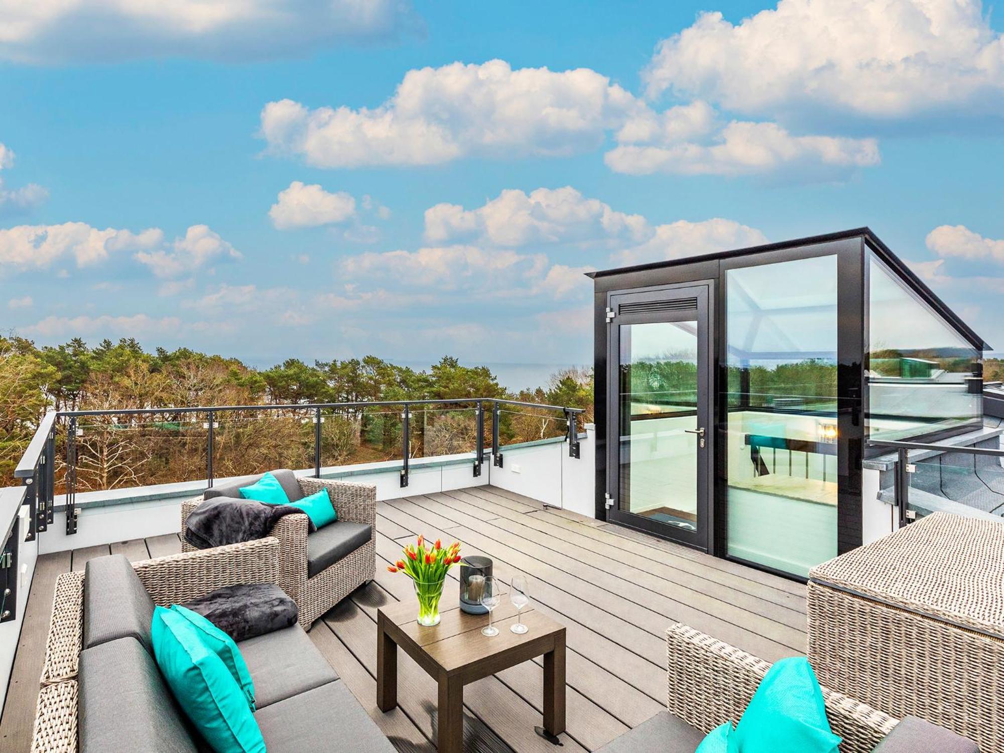 Fewo Prora - Kingfisher Dachterrasse Binz Esterno foto